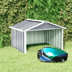 Garden Robot Lawnmower Shed 36.2"x38.2"x24.8" Galvanized Steel Gray