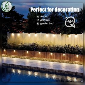 Solar Deck Lights Outdoor 16 Pack, Solar Step Lights Waterproof Led Solar lights for Outdoor Stairs, Step , Fence, Yard, Patio