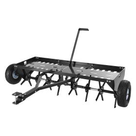 Tow Behind Plug Aerator, 40 in Lawn Core Aerator Tool Universal Hitch, 150lbs Weight Capacity
