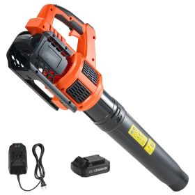Cordless Leaf Blower, 20V Powerful Electric Leaf Blower with 2.0Ah Battery, Fast Charging & Quiet Operation, 2 Speed Control