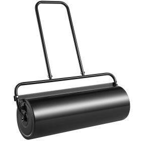 Lawn Roller, 17 Gallon Sand/Water Filled Yard Roller, Steel Sod Roller with Easy-turn Plug and U-Shaped Ergonomic Handle for Convenient Push and