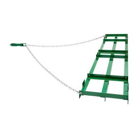 Drag Harrow, 8 ft Heavy Duty Tow Behind Drag Harrow with Adjustable Bars & 72 in Chain, Driveway Grader Landscape Rake for ATV, UTV, Tractor