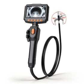 Articulating Endoscope With Light, Two-Way Articulated Borescope Camera, 4.3 HD IPS Screen, 1280 X 720 Lens, 8X Zoom, IP67 Waterproof Inspection (Option: Default)