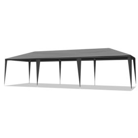 10'x30' Outdoor Party Tent With 8 Removable Sidewalls, Waterproof Canopy Patio Wedding Gazebo Black (Option: 25022213)