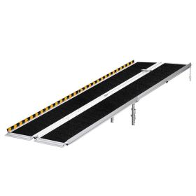 Portable Wheelchair Ramp, 8FT, Non-Slip Aluminum Folding Handicap Ramp For Wheelchair, 800 Lbs Capacity, Door Threshold Ramps For Home Steps, Sta (Option: Default)