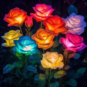 Solar Lights Outdoor Waterproof for Garden Decor, 4 Pack Solar Garden Lights for Outside, Outdoor Solar Lights for Yard with Solar Flowers Lights (size: 10pcs)