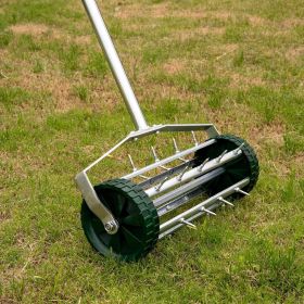 Heavy Duty Rolling Lawn Aerator,Rolling Lawn Aerator (Color: as Pic)
