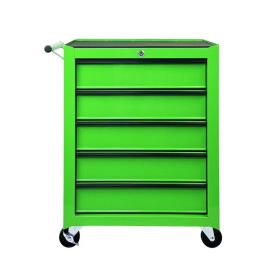 Excelo 5 Drawer Rolling Tool Chest, Steel Storage For Garage And Workshop (Option: Green)
