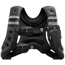 Weighted Vest, 25 Lbs Body Weight Vest For Men Women, With Reflective Stripe, Adjustable Buckle, Workout Equipment For Strength Training, Running (Option: Default)